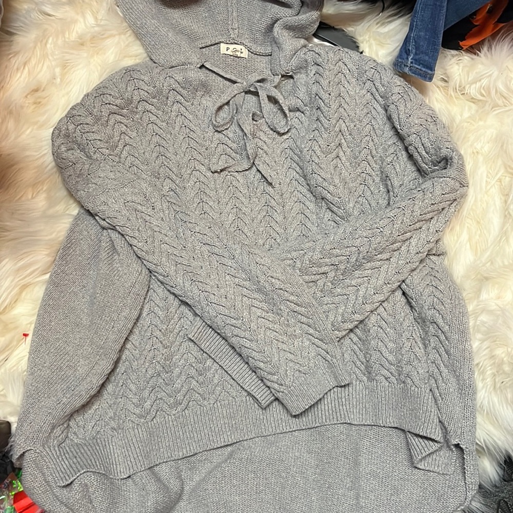 POL gray sweater!  Size small can fit large possible xl  Soft cotton.